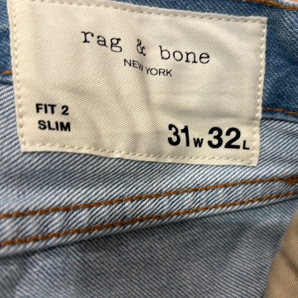 🎉sale🎉NWT Rag &bone Relaxed Fit2 Indigo Authentic Stretch buttonfly Jean-31x32 - Picture 12 of 12